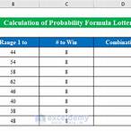 excel probability formula lottery